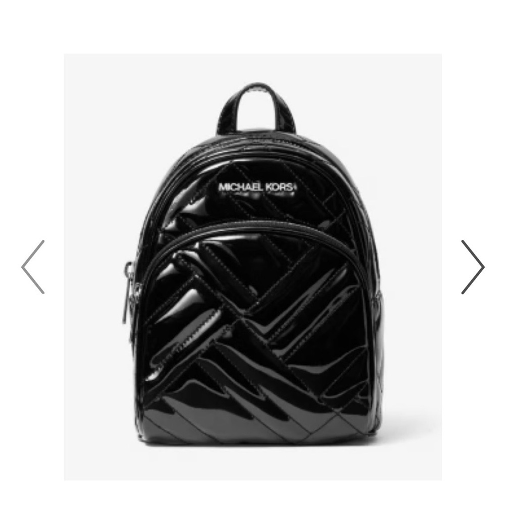 Michael Kors Glossy Black Backpack